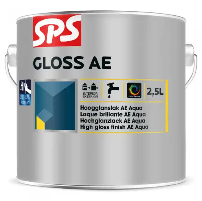 Superprijs SPS Gloss AE Hoogglanzend Lak - Waterbasis - RAL9010 - 2,5L