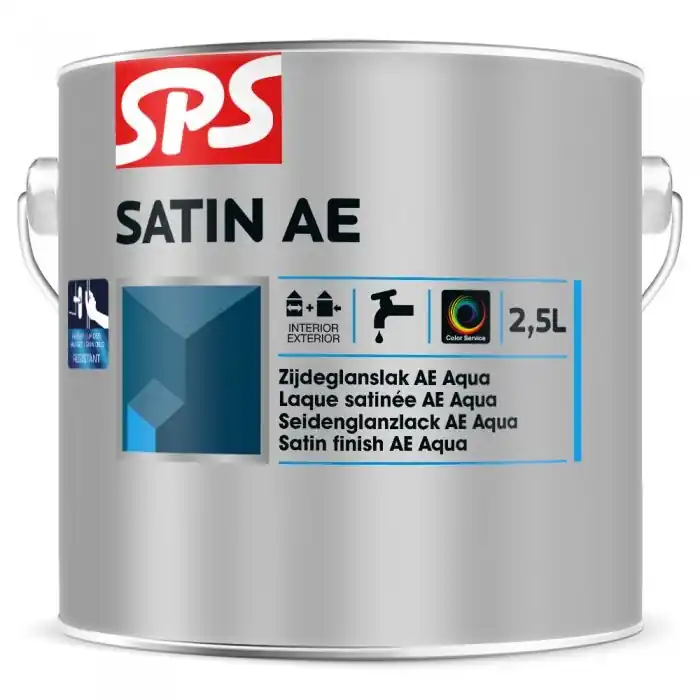 Direct Beschikbaar SPS Satin AE Zijdeglans Lak - Waterbasis - Wit - 2,5L