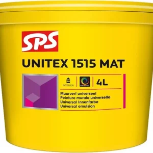 Uitverkoop SPS Unitex 1515 Mat Muurverf - Wit - 4L