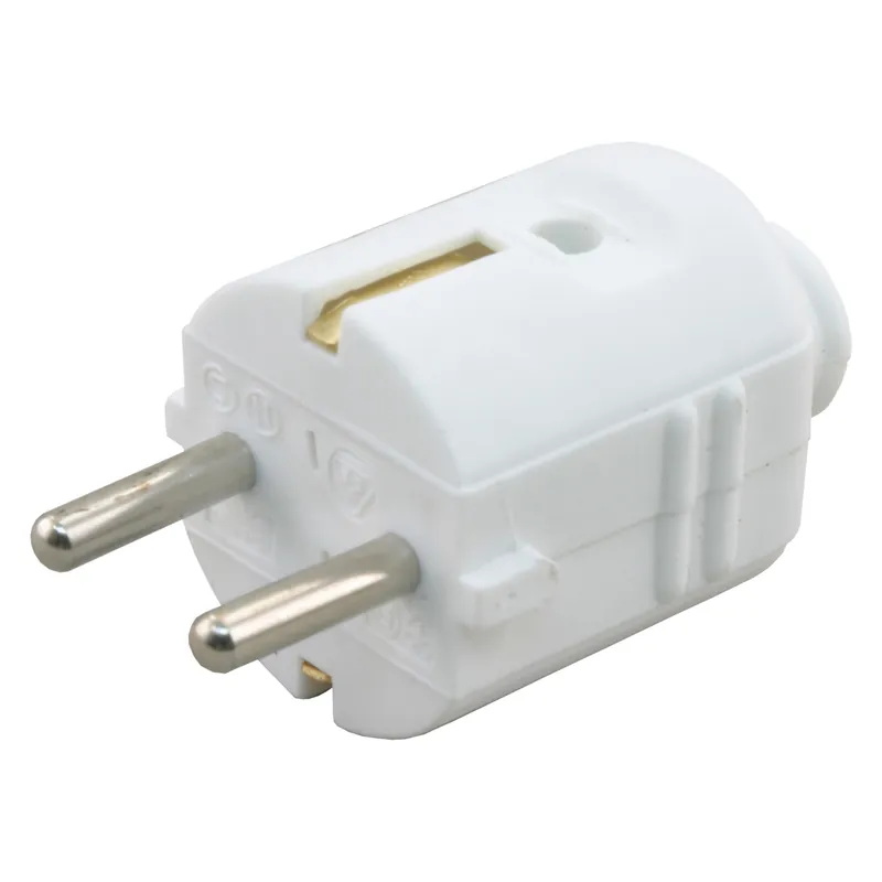 Populair Stekker Randaarde 10/16A - 40x60x40mm - Wit