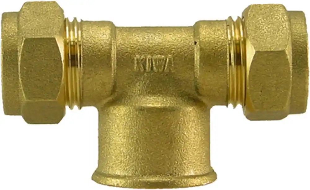 Rechtstreeks Van De Fabrikant Verlopend T-Koppeling - Knel x Binnendraad - 22mm x 3/4" x 22mm