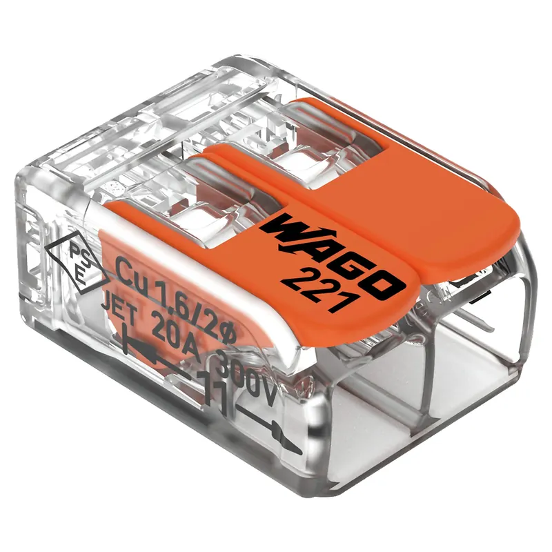 Premium Wago 221 Lasklem - 4mm² - 2-Polig - 16 stuks
