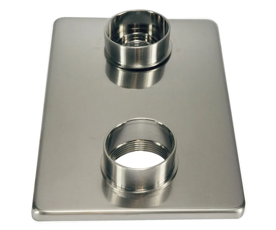 Wiesbaden 8mm Verlengset t.b.v. Thermostatisch 2-Knops Inbouw Douchekraan - Geborsteld RVS Exclusieve Aanbieding