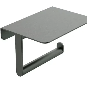Lage Prijs Wiesbaden Alonzo Toiletrolhouder met Planchet - Geborsteld Gunmetal