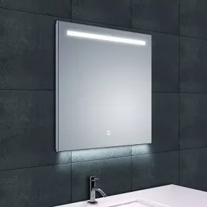 Shop Nu Wiesbaden Ambi Spiegel met LED Verlichting - Vierkant - Dimbaar - Spiegelverwarming - 60x60cm