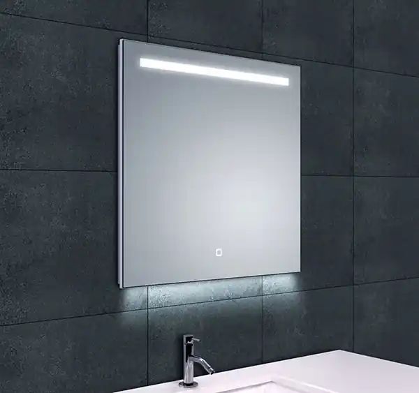 Shop Nu Wiesbaden Ambi Spiegel met LED Verlichting - Vierkant - Dimbaar - Spiegelverwarming - 60x60cm