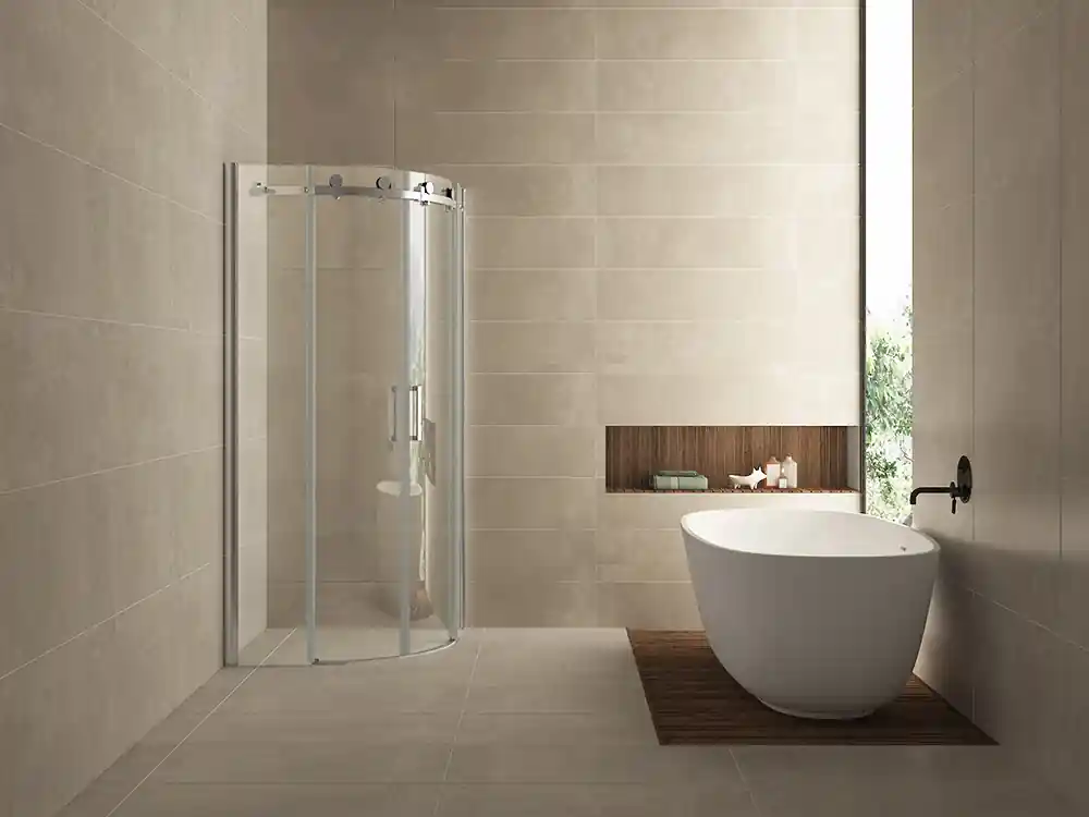 Wiesbaden Bold Douchecabine met 2 Schuifdeuren - Kwartrond - Nano Coating - 8mm Helder Glas - 90x90x200cm - Chrome Populair