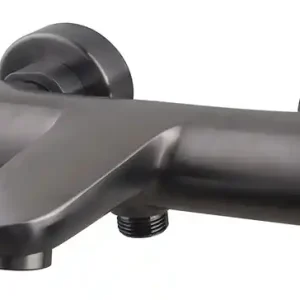 Wiesbaden Caral Thermostatische Badkraan - Geborsteld Gunmetal Finale Uitverkoop