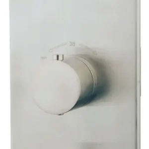 Wiesbaden Caral Thermostatische Inbouw Douchekraan met 3-Weg Omstel - Afbouwdeel - Geborsteld RVS Goedkoop