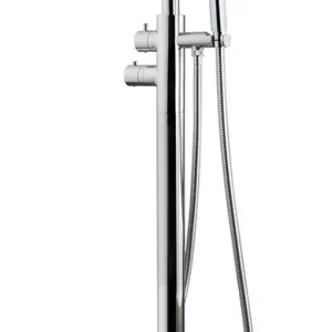 Wiesbaden Caral Vrijstaande Thermostatische Badkraan met Staaf Handdouche - Chrome Aanbieding