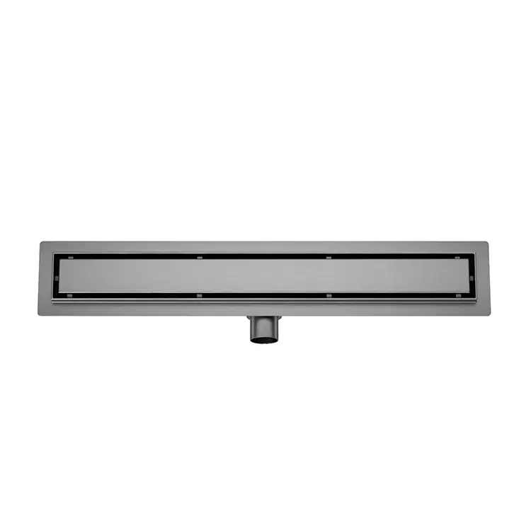 Wiesbaden Douchegoot met Tegelrooster & Flens - 100x7cm - Geborsteld Gunmetal Betaalbaar