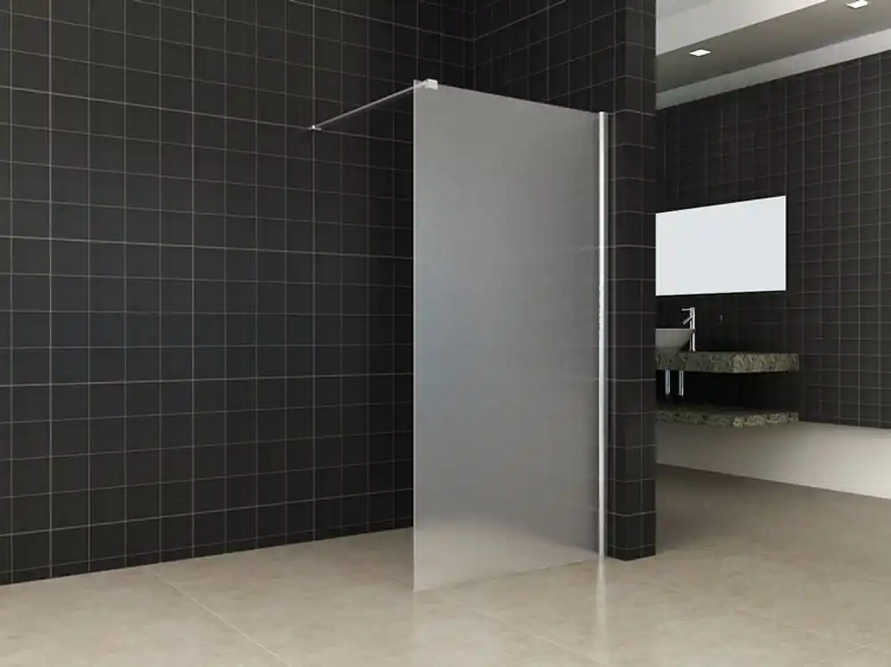 Nieuw Wiesbaden Frosted Inloopdouche - Nano Coating - 10mm Helder Glas - 120x200cm - Chroom