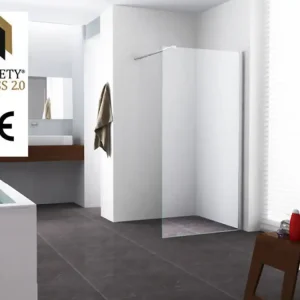 Wiesbaden Graffic Inloopdouche - Nano Folie - 10mm Helder Glas - 90x200cm - Chroom Premium