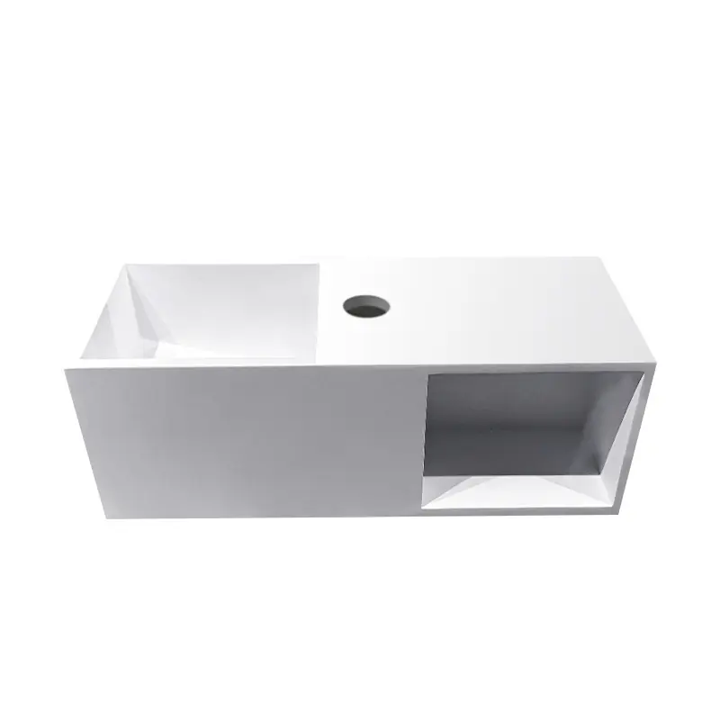 Superprijs Wiesbaden Julia Solid Surface Fontein - 54x20x20cm - Mat Wit