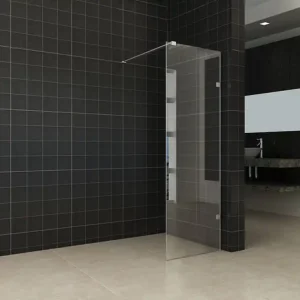 Korting Wiesbaden Less Profielloos Inloopdouche - Nano Coating - 8mm Helder Glas - 50x200cm - Chroom