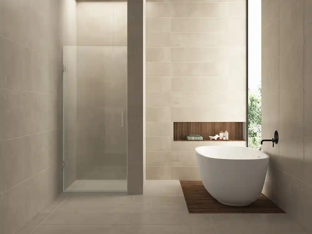 Wiesbaden Less Profielloos Nisdeur - Nano Coating - 8mm Helder Glas - 90x200cm - Chroom Voordeelprijs