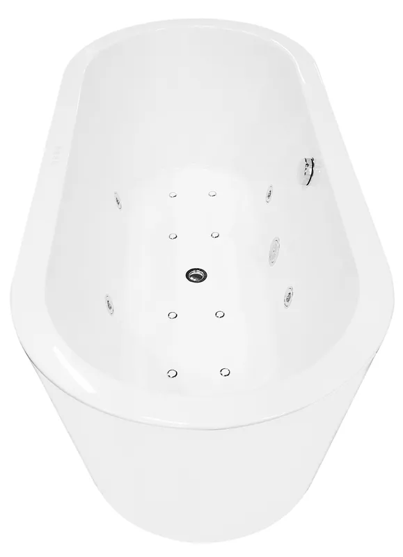 Wiesbaden Libero Acryl Vrijstaande Whirlpool inclusief Clickwaste - 170x80x59cm -Wit Actieprijs