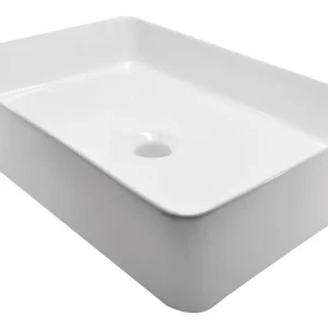 Wiesbaden Link Keramisch Waskom - Rechthoek - 35x50x12cm - Wit Speciale Aanbieding