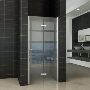 Koop Online Wiesbaden Maki Vouwdeur - Rechts Scharnierprofiel - Nano Coating - 8mm Helder Glas - 80x202cm - Chroom