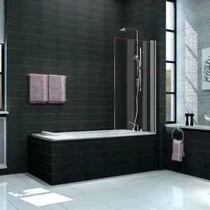 Wiesbaden Palmo Scharnierende Badwand - Nano Coating - 6mm Helder Glas - 80x150cm - Chrome Snelle Levering