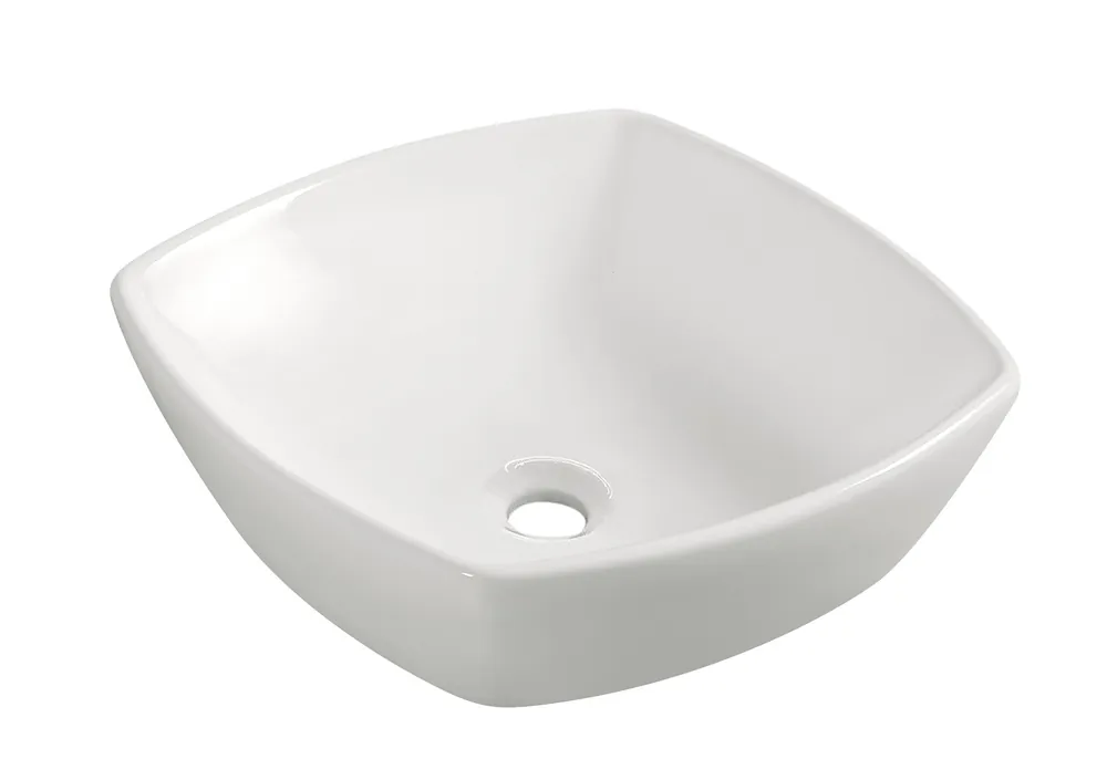Nieuw Wiesbaden Plaza Keramisch Waskom - Vierkant - 42x42x13,5cm - Wit