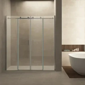 Wiesbaden Puerta Schuifdeur - Muurprofiel - Nano Coating - 8mm Helder Glas - 180x202cm - Chroom Speciale Aanbieding