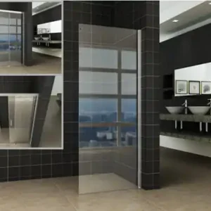Superprijs Wiesbaden Puerta Zijwand - Muurprofiel - Nano Coating - 8mm Helder Glas - 80x200cm - Chroom