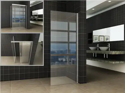 Superprijs Wiesbaden Puerta Zijwand - Muurprofiel - Nano Coating - 8mm Helder Glas - 80x200cm - Chroom