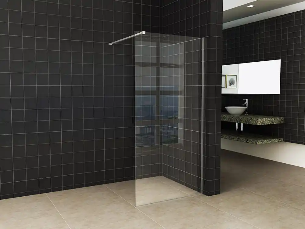 Weekendaanbieding Wiesbaden Slim Los Glasplaat - Nano Coating - 8mm Helder Glas - Zonder Profiel & Stabilisatiestang - 70x200cm