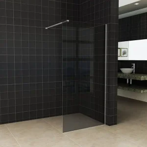 Finale Uitverkoop Wiesbaden Slim Los Glasplaat - Nano Coating - 8mm Rookglas - Zonder Profiel & Stabilisatiestang - 100x200cm
