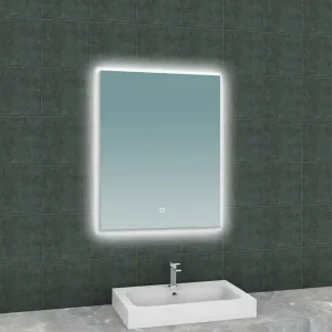 Beperkte Voorraad Wiesbaden Soul Spiegel met LED Verlichting - Rechthoek - Spiegelverwarming - Dimbaar - 100x80cm