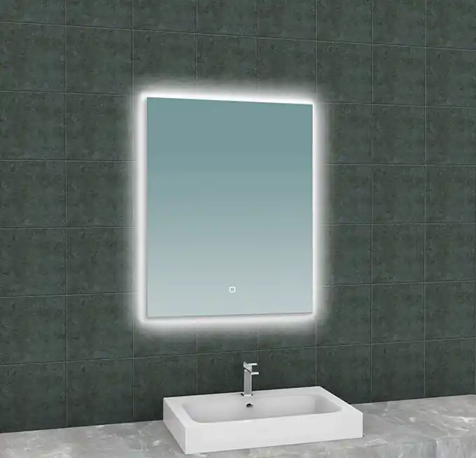 Beperkte Voorraad Wiesbaden Soul Spiegel met LED Verlichting - Rechthoek - Spiegelverwarming - Dimbaar - 100x80cm