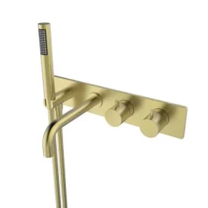 Populair Wiesbaden Style Inbouw Thermostatisch Badkraan - Geborsteld Messing