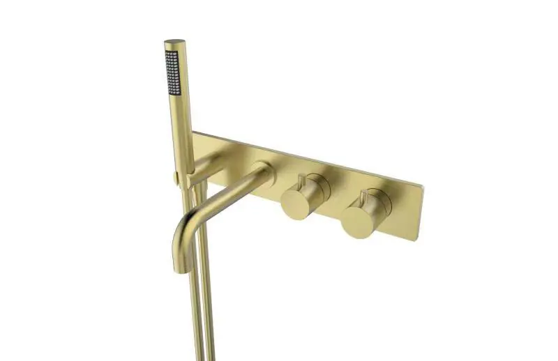 Populair Wiesbaden Style Inbouw Thermostatisch Badkraan - Geborsteld Messing