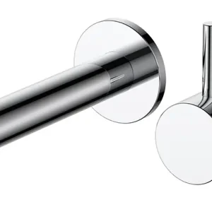 Wiesbaden Style Inbouw Wastafelkraan met Rechte Uitloop & Rozetten - Chroom Koop Online