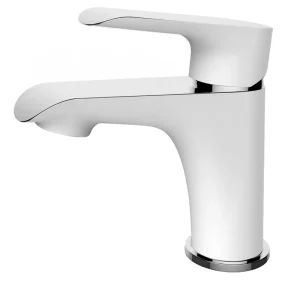 Merkproduct Wiesbaden Tarma Wastafelkraan - Opbouw - Laag - Wit Chroom