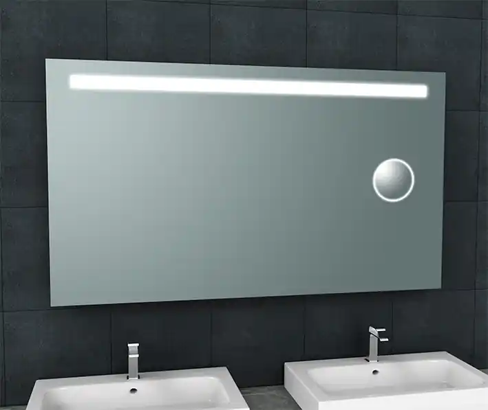 Wiesbaden Tigris Spiegel met LED Verlichting & Scheerspiegel - Rechthoek - 140x80cm Fabrieksprijs