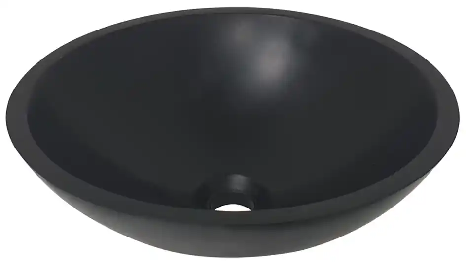 Weekendaanbieding Wiesbaden Valerie Solid Surface Waskom - Rond - Ø43x13cm - Mat Zwart