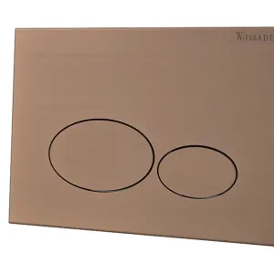 Lage Prijs Wiesbaden X32 Metalen Toilet Bedieningsplaat voor DuoSpoeling - Geborsteld Brons Koper