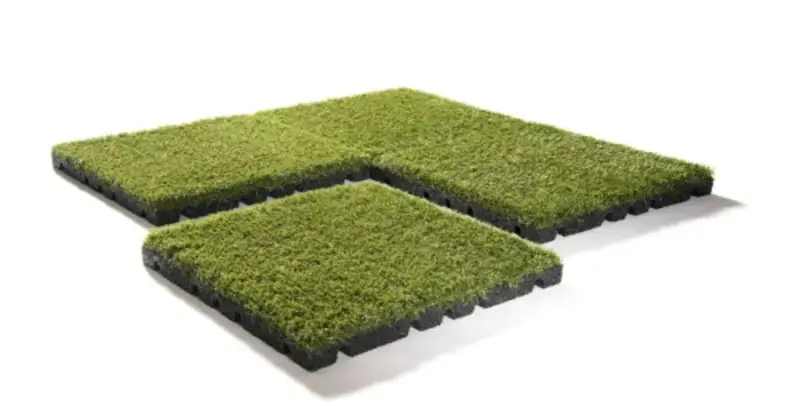 Rubber kunstgras tegel naturel look 50×50 Meest Verkocht
