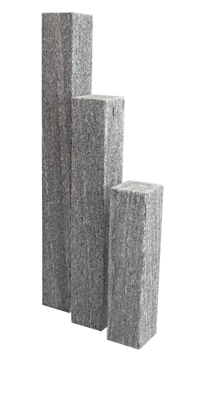 Merkproduct Natuursteen Palissade Juparana Waterjet Linea 12x12x50 cm