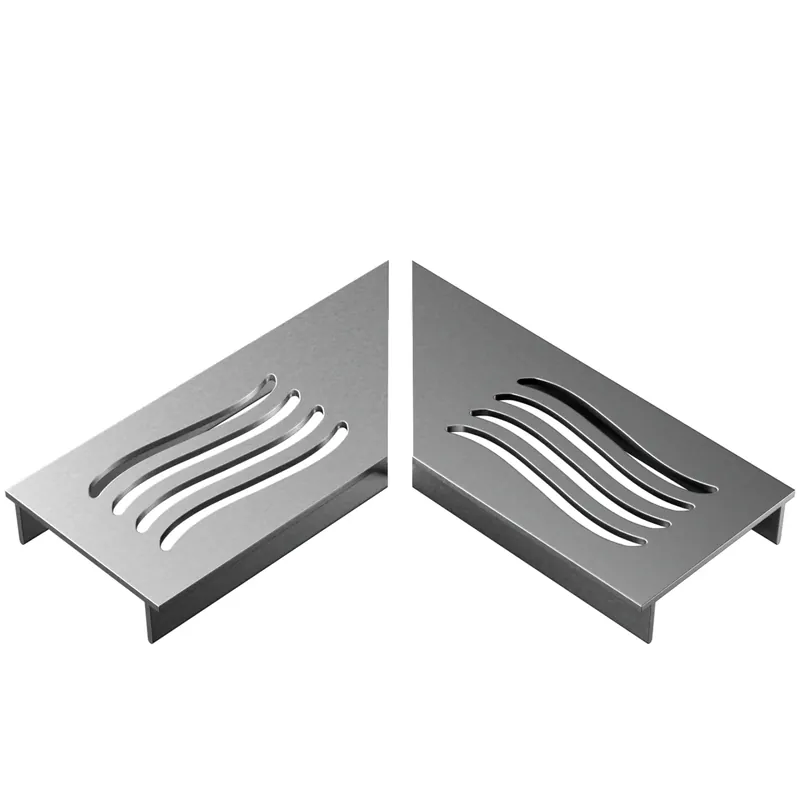 Ultra Drain Silverline L-hoekstuk Wave Rooster Op = Op