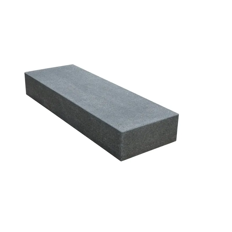 Finale Uitverkoop Natuursteen Traptrede Pacific Black Piazzo Waterjet Elegance Linea 35x15x125 cm