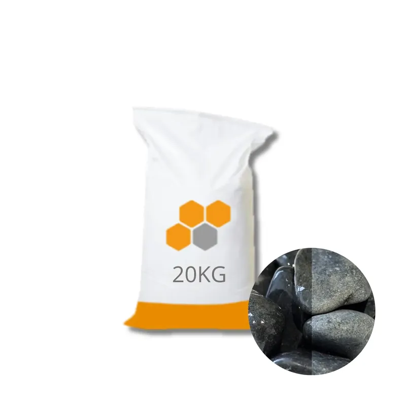 Laatste Versie Asia Pebbles Antraciet 50-70 mm zakgoed Redsun