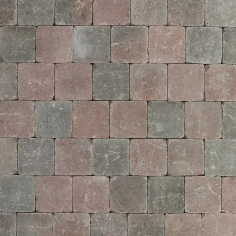 Metro Trommelsteen 15x15x6 Rood Genuanceerd Flitsaanbieding