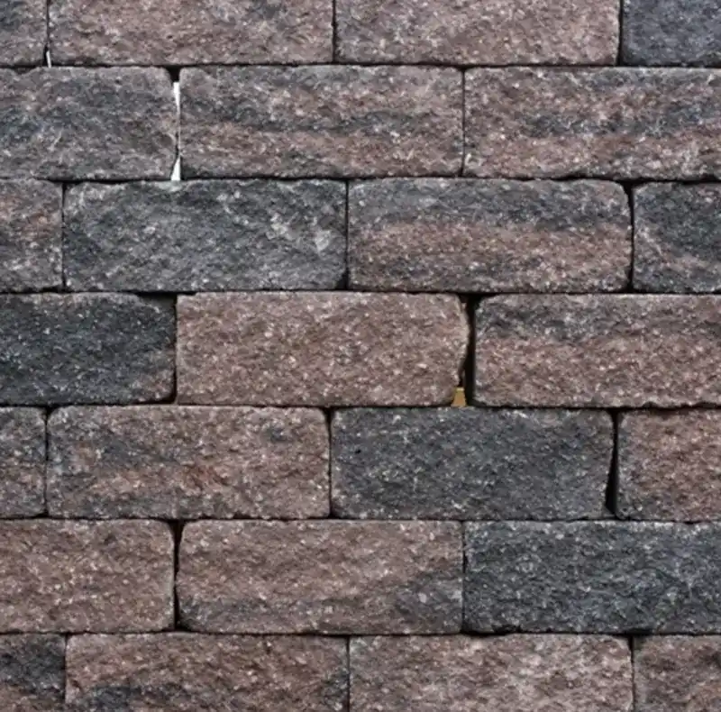 Wallblock Tumbled 12x12x30 cm Brons Laatste Kans