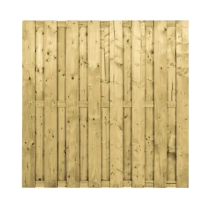 Vuren Scherm 15 plank RVS geschroefd - 180x180 Voordeelprijs