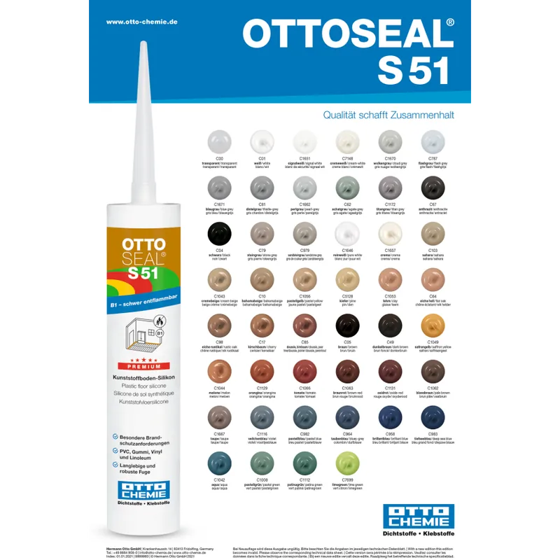Seizoensaanbieding Ottoseal S51 Kleurenkaart