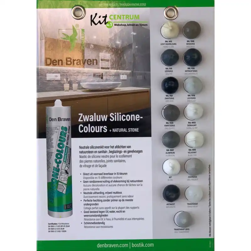 Zwaluw silicone Colors kleurenkaart Seizoensaanbieding