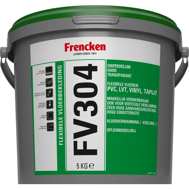 Fabrieksprijs Frencken FV304 Vinyl & PVC Vloerlijm 5 kg